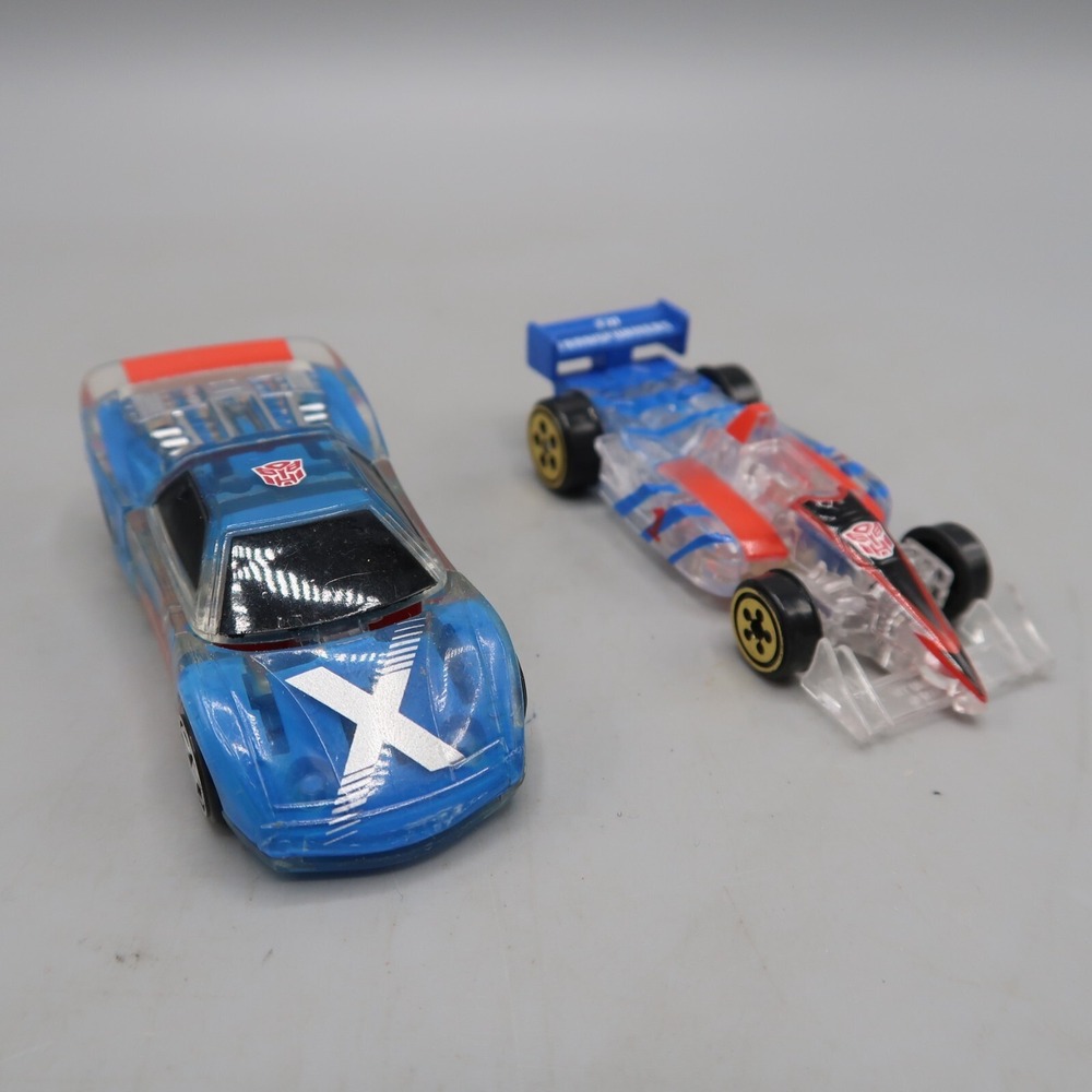 Transformers‎ 2000 MIRAGE Race car Spychanger & Crosswise robots in disguise Lot
